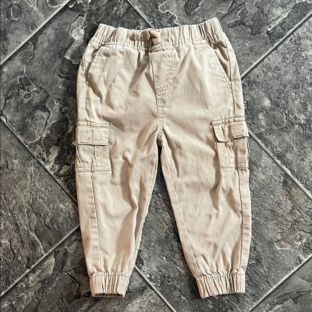 BEN SHERMAN Kids Beige Khaki Cargo Jogger Pants